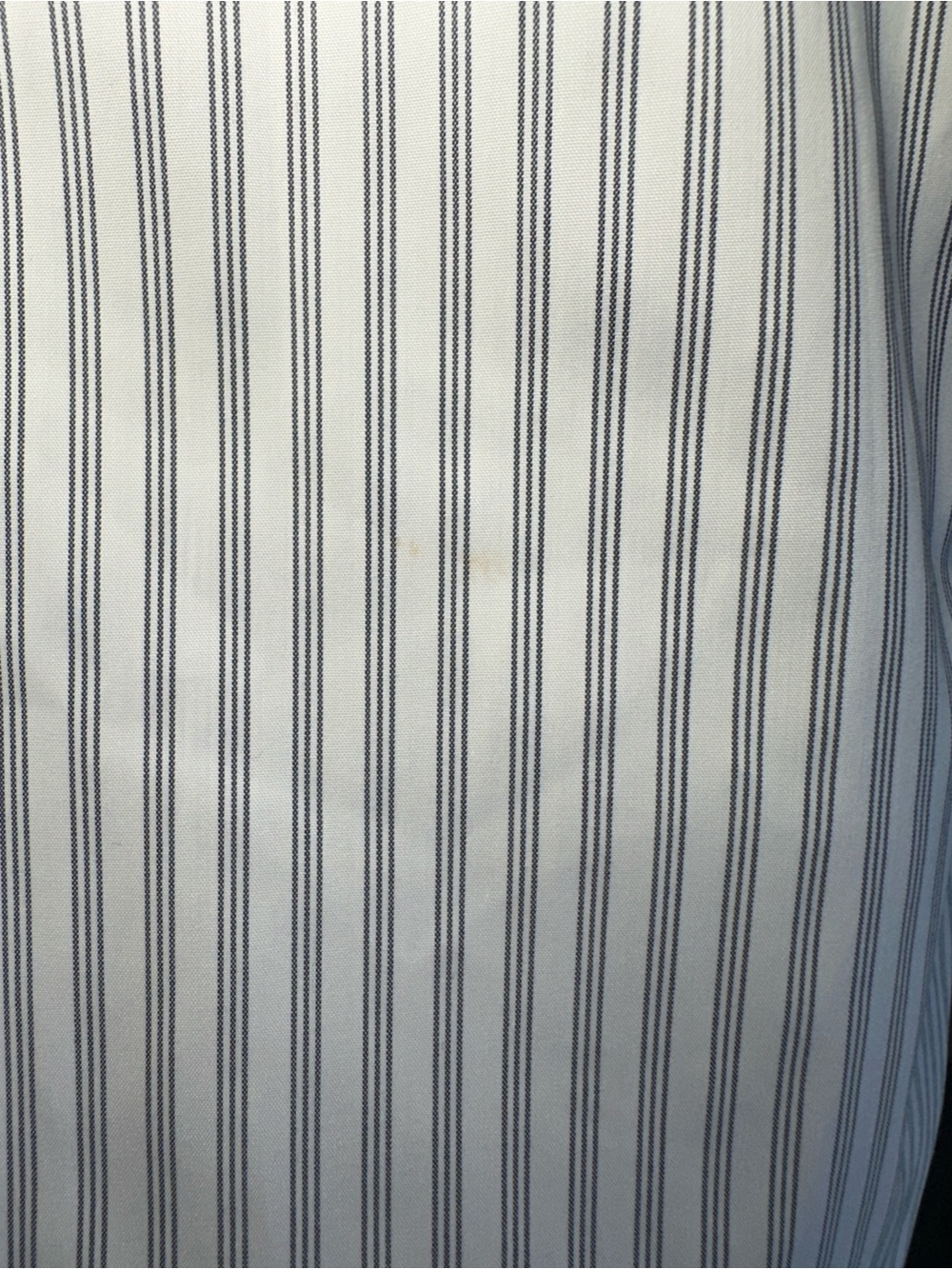 Liz Claiborne Wrinkle Free Striped Button Front Shirt White Black Medium - Picture 7 of 9